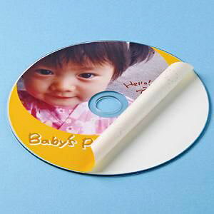 サンワサプライ LB-CDR002N インクジェットDVD/CDラベル(内径24mm・つやなしマット・20ラベル)