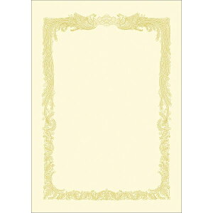 ササガワ タカ印 10-1168 *OA賞状用紙 クリーム A4横書100【100枚】