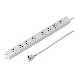 【即納在庫品】「直送」サンワサプライ TAP-KE8L-5 工事物件タップ 抜け止めコンセント 8個口 L型 ケーブル長5mTAPKE8L5 抜け止めコンセント SANWA L型 電源タップ OAタップ