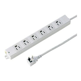 【即納在庫品】「直送」サンワサプライ TAP-KE6L-1 工事物件タップ 抜け止めコンセント 6個口 L型 ケーブル長1mTAPKE6L1 抜け止めコンセント SANWA L型 抜け止めタイプ L型プラグ SUPPLY