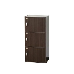 クロシオ 39350 直送 代引不可・他メーカー同梱不可 鍵付き3段ボックス ブラウン