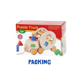 4988441887656 【6個入】ウッデントイ パズルトラック 400626600【キャンセル不可】 おもちゃ 知育玩具 丸和貿易 Wooden 木のおもちゃ ギフト TOY