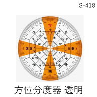 【即納在庫品】井上製作所 S-418 方位分度器 透明 S418