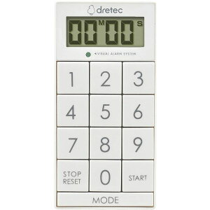 (LINE�N�[�|���L)�h���e�b�N�iDRETEC�j T-617WT �f�W�^���^�C�}�[ �X�����L���[�u �z���C�g T617WT