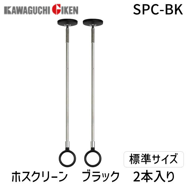 【即納在庫品】川口技研 SPC-BK 【2個入】ホスクリーン SPCBK ブラック SPC型 BK色 標準サイズ スポット型 室内用ホスクリーン 室内物干し 薄型 薄型スタイリッシュ 室内用 黒