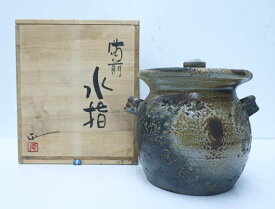 ＼楽天スーパーセール76％OFF／【IDnet】 【茶道具】備前焼　水指　作家物　共箱入【中古】【道】