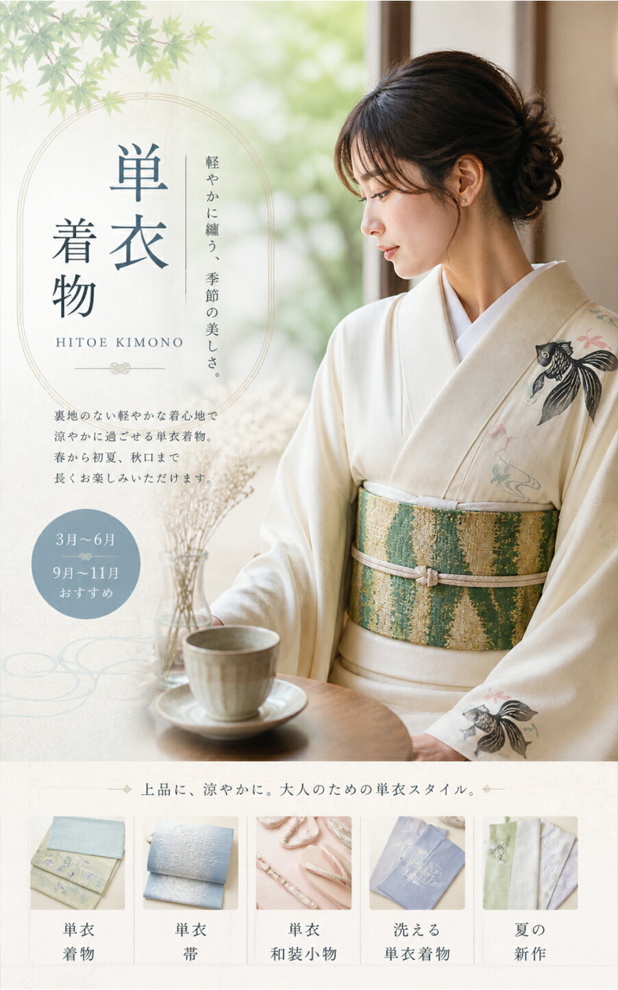 楽天市場 | アイディーネット - 着物を涼しく着よう！夏物アイテムが大 