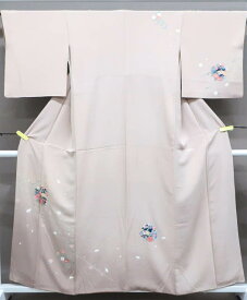 【中古】 リサイクル着物 付下げ 花丸に扇子文 身丈約156.5cm 裄丈約65.5cm 24z-3879[ リサイクル着物 入学式 卒業式 結婚式 母 七五三 お宮参り パーティー きもの]IDnet