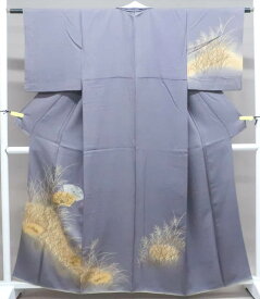【中古】 リサイクル着物 付下げ 地紙に植物文 金彩 身丈約161cm 裄丈約61cm 25z04-2192[リサイクル着物 入学式 卒業式 結婚式 母 七五三 お宮参り パーティー 通販 アイディーネット きもの]IDnet
