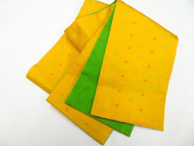 【中古】半幅帯 麻の葉 未仕立て 美品 26w03-2653【リサイクル】 IDnet