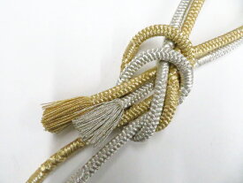 【中古】和装小物 帯締め 帯締 丸組 金糸 撚り房 美品 26w03-2681【リサイクル】 IDnet