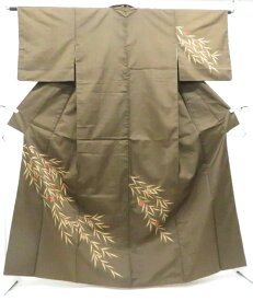 【中古】リサイクル着物 訪問着 紬地 正絹 着物 身丈約164cm 裄丈約62.5cm 26z03-1091【リサイクル】 IDnet