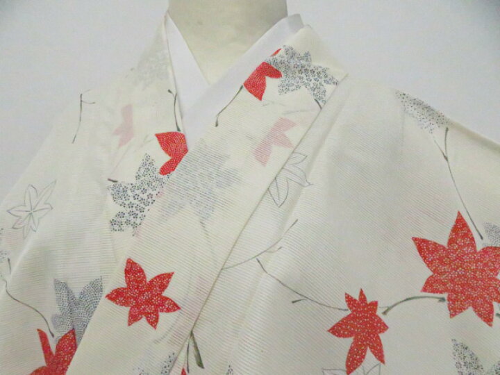 楽天市場】【中古】リサイクル着物 小紋 夏物 夏 絽 未使用品 紅葉 