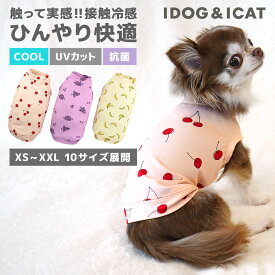 【 冷感 犬 服 春夏 】iDog COOL Chill フルーツタンク 接触冷感 アイドッグ メール便OK【 あす楽 翌日配送 】【 涼感 ひんやり cool クールウェア 涼しい 夏服 夏用 犬の服 トイプードル ダックス チワワ ドッグウェア】