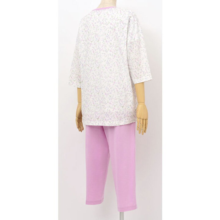 ワコール Wing パジャマ レディース 綿100 天竺 ６分袖 ８分丈 薄手 ナイトウェア ルームウェア 春 秋 母の日 敬老の日 一部地域除き 送料無料 Ep8063 正規品