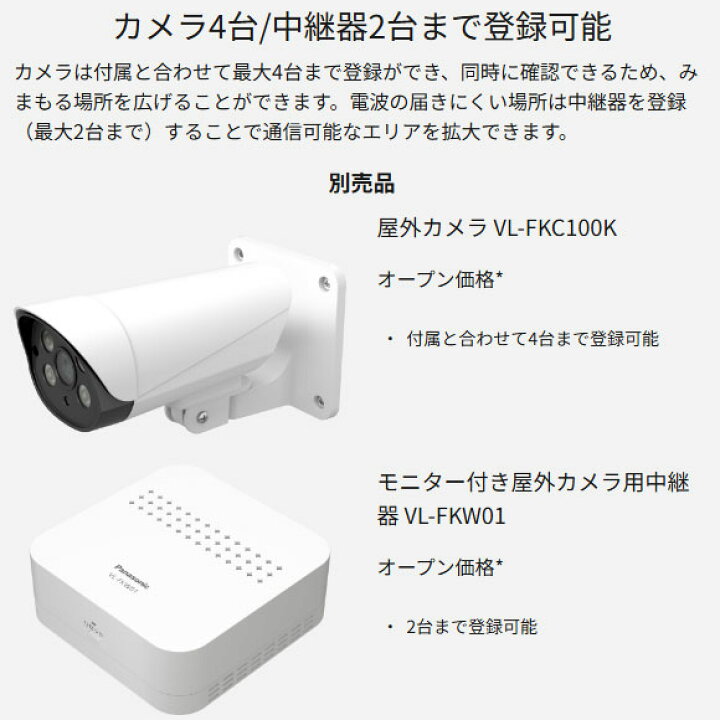 楽天市場】【最短翌日お届け】VL-CV100K Panasonic モニター付き屋外 