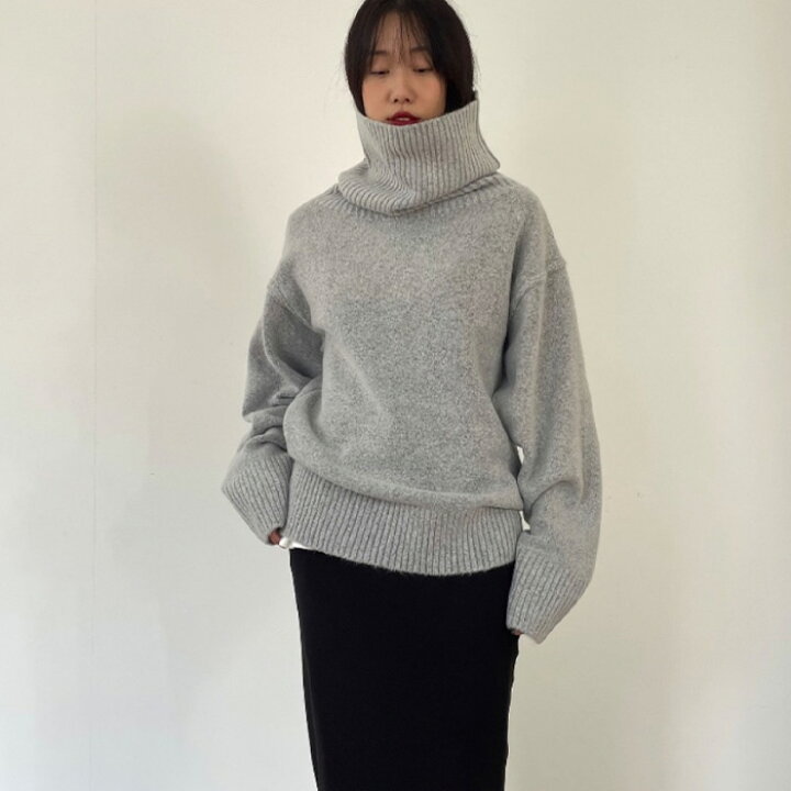 楽天市場】【didot.showroom】もっちり肉厚ボリュームハイネックルーズ 