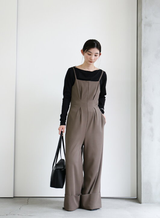 楽天市場】【SELECT MOCA】ロールアップフロントタックオールインワン