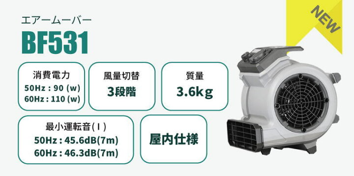 楽天市場】エクセン BF531 エアムーバーmini 小型強力業務用送風機 