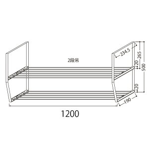 (yjz) h ؒI 1200X2i W120×D23.5×H50cm ؂I }CZbg (0244201)