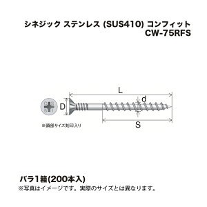 �V�l�W�b�N �X�e�����X (SUS410) �R���t�B�b�g CW-75RFS 200�{ 1��