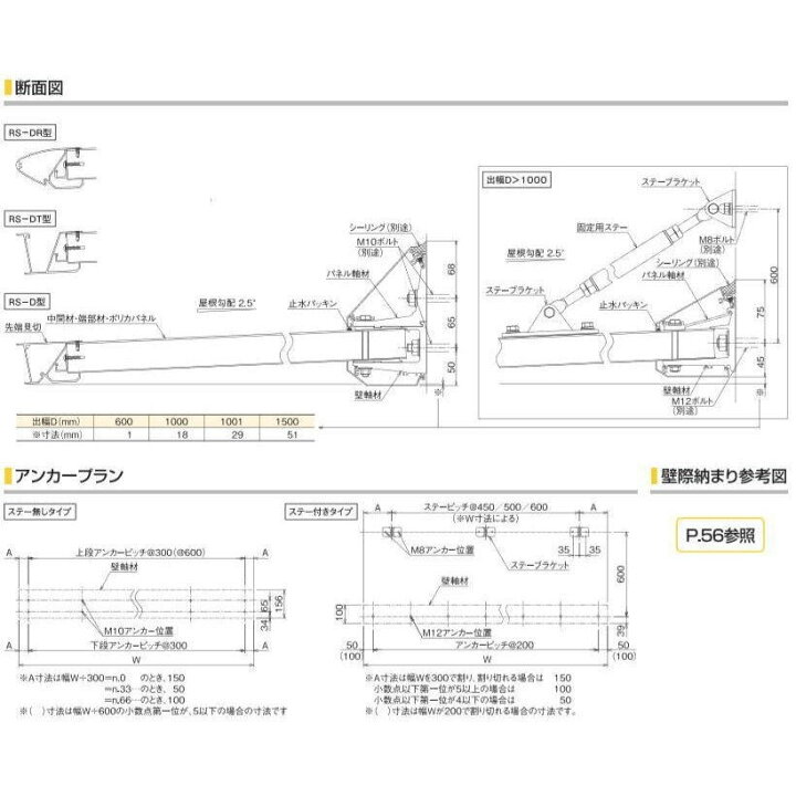 ダイケン RSバイザー ステー無し 先端見切R形 取付部品別売 最大72%OFFクーポン