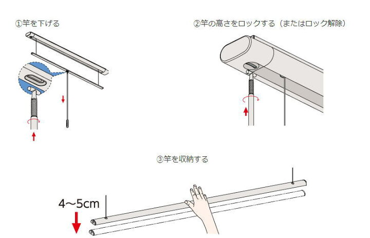 楽天市場】タカラ産業 TG1209 ドライウェーブ 昇降式室内物干し 竿 