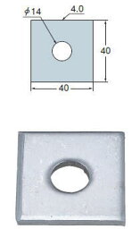 タナカ ステンレス 角座金 □(40×40) AB2454