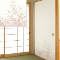 菊池襖紙工場 FT-652 再湿鳥の子襖紙 秋草 95×203cm 水で貼る再湿ふすま紙 2枚入 張替に(797909) 452971…