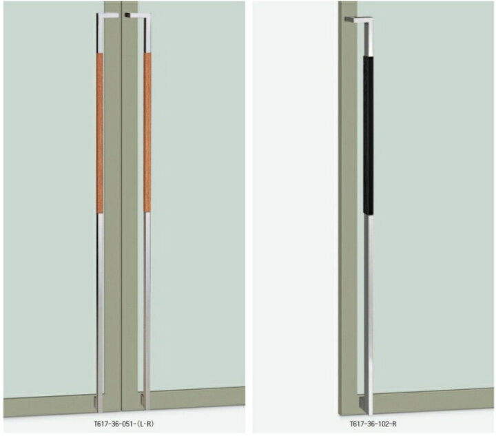 楽天市場】UNION ユニオン ドアハンドル セミロング T617-36-051/102-L  