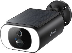 【 ソーラーパネル一体型・充電も配線も不要・初心者にも安心】 ieGeek 防犯カメラ 屋外 ソーラー 一体型 500万画素 ワイヤレス 電池式 家庭用 工事不要 電源不要 監視カメラ WiFi 動体検知 人体検知 録画機能 双方向音声 暗視撮影 alexa