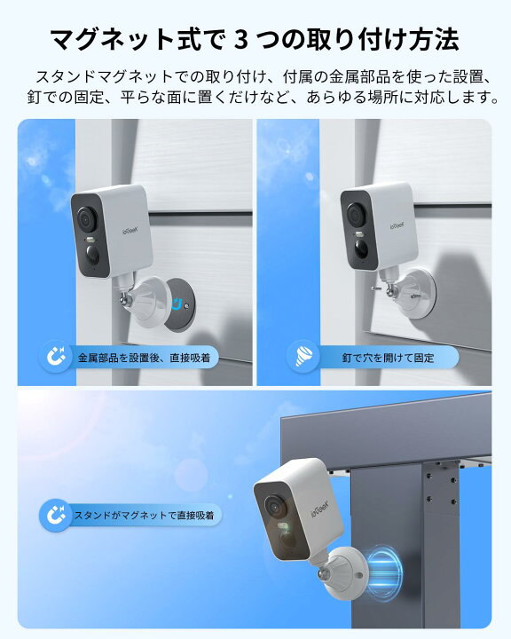 楽天市場】【穴あけ/配線不要・強力マグネット式・初心者おすすめ 