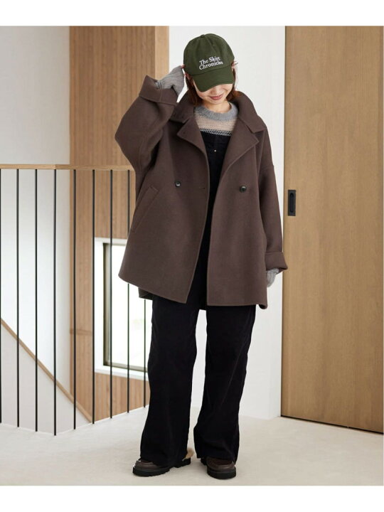 楽天市場】souple woolダブルフェイススタンドコート SLOBE IENA  