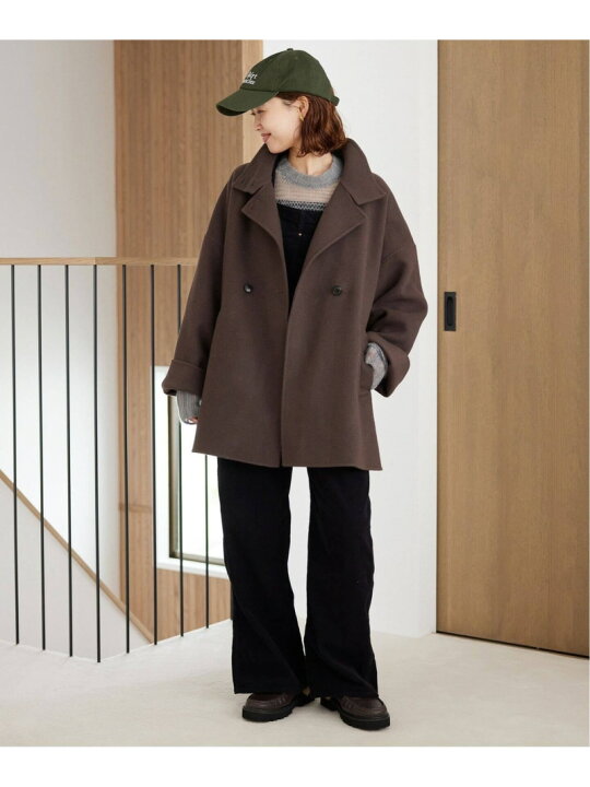 楽天市場】souple woolダブルフェイススタンドコート SLOBE IENA 