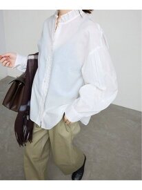 ミニフリルブラウス SLOBE IENA スローブ イエナ トップス シャツ・ブラウス グレー ブルー ホワイト【送料無料】[Rakuten Fashion]