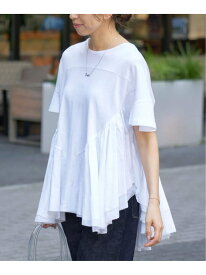 《追加》AAYUSHI/アユーシ ロングティアードフリルテールトップス IENA イエナ トップス カットソー・Tシャツ ホワイト ブラック【送料無料】[Rakuten Fashion]