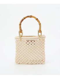 【SALE／30%OFF】KECH LeS ESSENTIELS/ケシュルエッセンシャル WOVEN BAMBOO BAG KBD-2517 SLOBE IENA スローブ イエナ バッグ ハンドバッグ レッド ベージュ【RBA_E】【送料無料】[Rakuten Fashion]