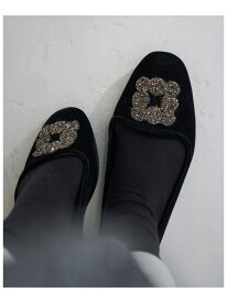 《WEB限定/追加》MALUS/マリュス VELVET BIJOU SHOES IENA イエナ シューズ・靴 その他のシューズ・靴 ブラック ワインレッド【送料無料】[Rakuten Fashion]