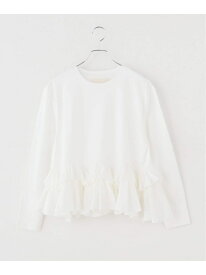 MARILYN MOON/マリリンムーン ruffle top カットソー 4264-182 IENA イエナ トップス カットソー・Tシャツ ブラック ホワイト【送料無料】[Rakuten Fashion]