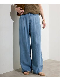 LE DENIM TUCK TROUSER SLOBE IENA スローブ イエナ パンツ ジーンズ・デニムパンツ ブルー【送料無料】[Rakuten Fashion]