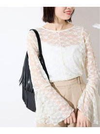 《WEB・一部店舗限定/追加》レーススリーブブラウス SLOBE IENA スローブ イエナ トップス シャツ・ブラウス ベージュ【送料無料】[Rakuten Fashion]