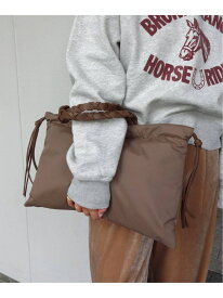 LENK スクエアナイロンバッグ SLOBE IENA スローブ イエナ バッグ トートバッグ ブラウン ブラック【送料無料】[Rakuten Fashion]