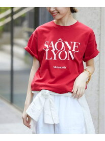 SAONE LYON TEE SLOBE IENA スローブ イエナ トップス カットソー・Tシャツ レッド ホワイト ベージュ【送料無料】[Rakuten Fashion]