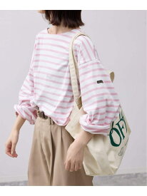 《追加》LE MINOR/ルミノア SLOBE別注 ビッグボーダロンTEE SLOBE IENA スローブ イエナ トップス カットソー・Tシャツ ピンク ブラウン ワインレッド【送料無料】[Rakuten Fashion]