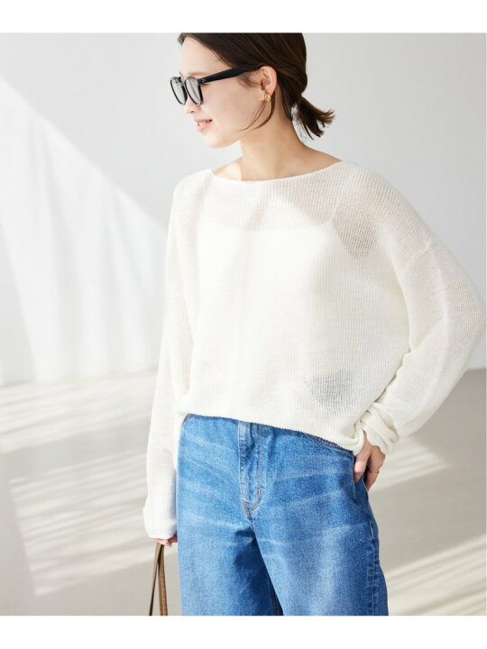 楽天市場】【SALE／30%OFF】《追加4》リネン混ボートネックニット 