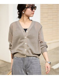 《追加》リネン混シアーカーディガン SLOBE IENA スローブ イエナ トップス カーディガン ベージュ ブラック ブルー ホワイト【送料無料】[Rakuten Fashion]