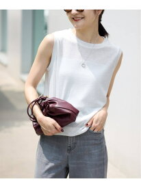 《追加》スラブ天竺ノースリーブTEE SLOBE IENA スローブ イエナ トップス カットソー・Tシャツ オレンジ ベージュ ホワイト ネイビー ブルー【送料無料】[Rakuten Fashion]