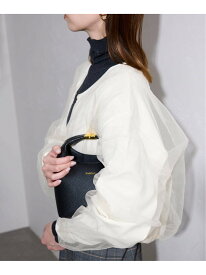 2WAYチュールコンビニットカーディガン SLOBE IENA スローブ イエナ トップス カーディガン ベージュ ブラック【送料無料】[Rakuten Fashion]