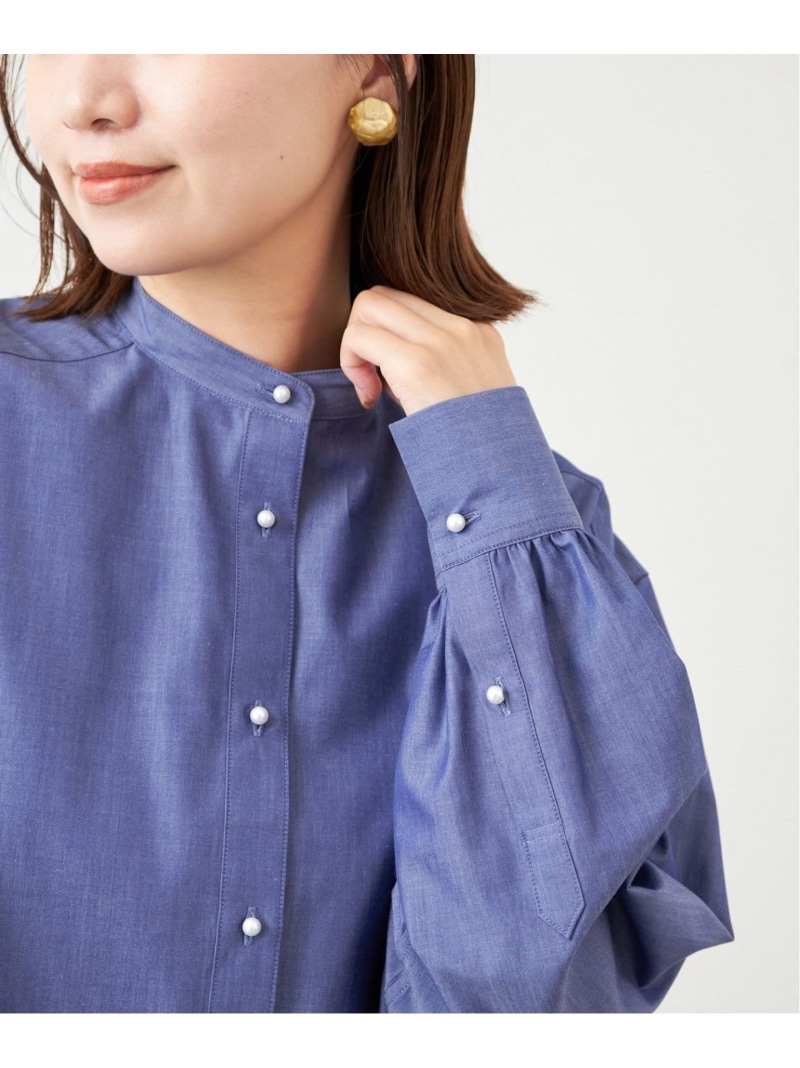 パールボタン バックギャザーシャツ IENA イエナ トップス シャツ・ブラウス ホワイト ベージュ【送料無料】[Rakuten Fashion] |  IENA