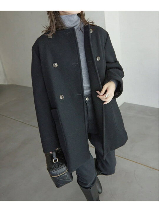 楽天市場】【SALE／20%OFF】スイビダブルクロスノーカラーダブル前 